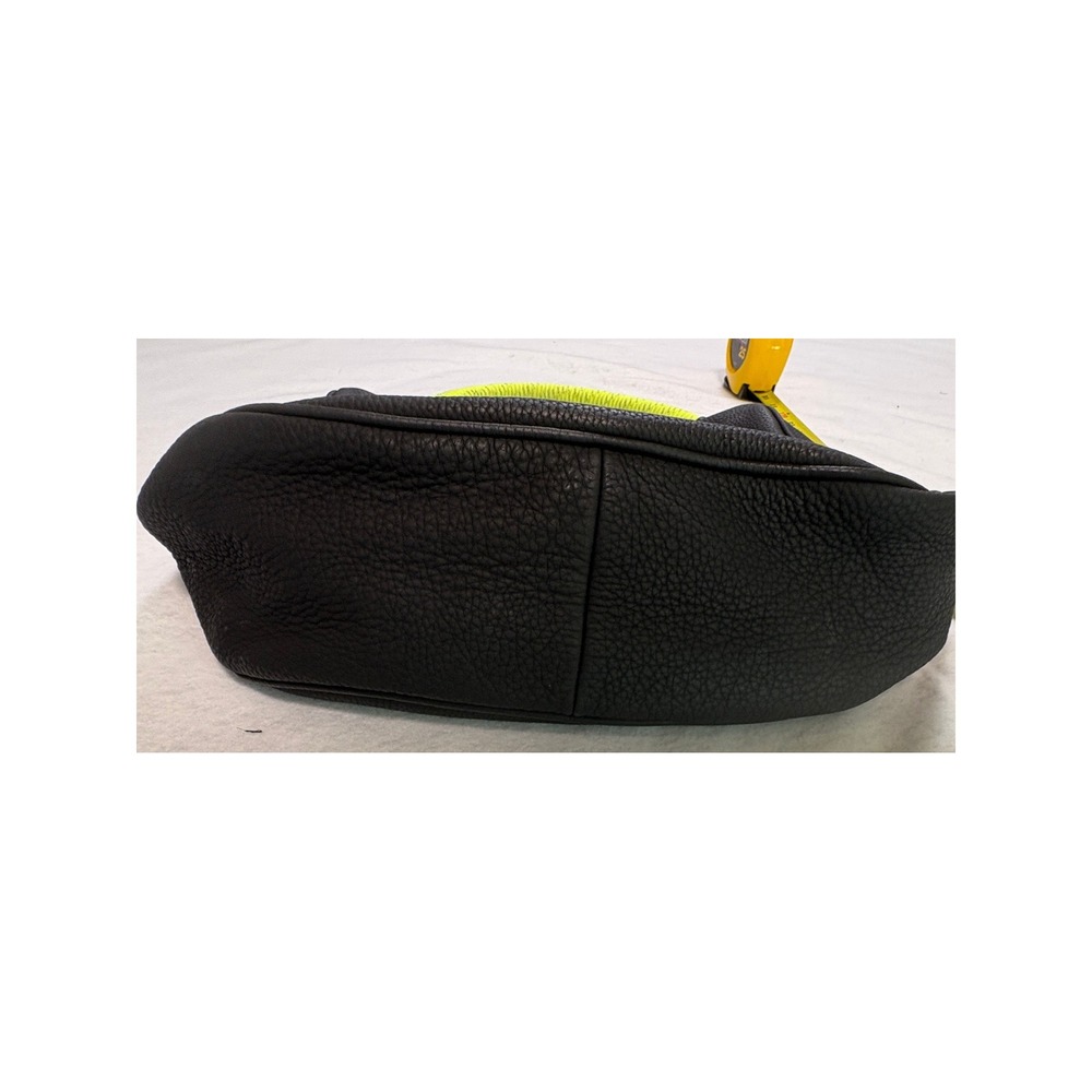 Marc by Marc Jacobs Too Hot to Handle Black Pebbled Leather Hobo Bag Yellow Rope - Picture 12 of 14
